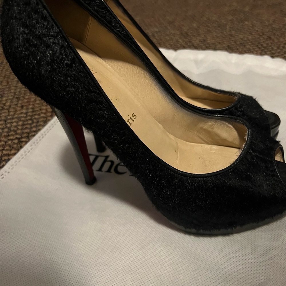 Christian Louboutin Pony Hair Printed Pumps Size 40 US 10